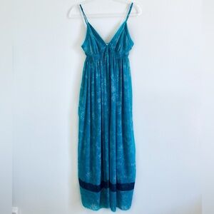Victoria’s Secret Angels | Blue Y2K Paisley Long Maxi Nightie Slip Size Large